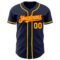 Custom Navy Yellow-Orange Authentic Baseball Jersey