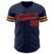Custom Navy Red-Old Gold Authentic Baseball Jersey