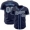 Custom Navy Gray-Light Blue Authentic Baseball Jersey
