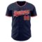 Custom Navy Red-White Authentic Baseball Jersey