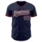 Custom Navy White-Red Authentic Baseball Jersey