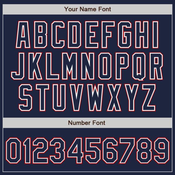 Custom Navy White-Red Authentic Baseball Jersey