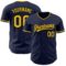 Custom Navy Yellow Authentic Baseball Jersey