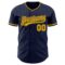Custom Navy Gold Authentic Baseball Jersey