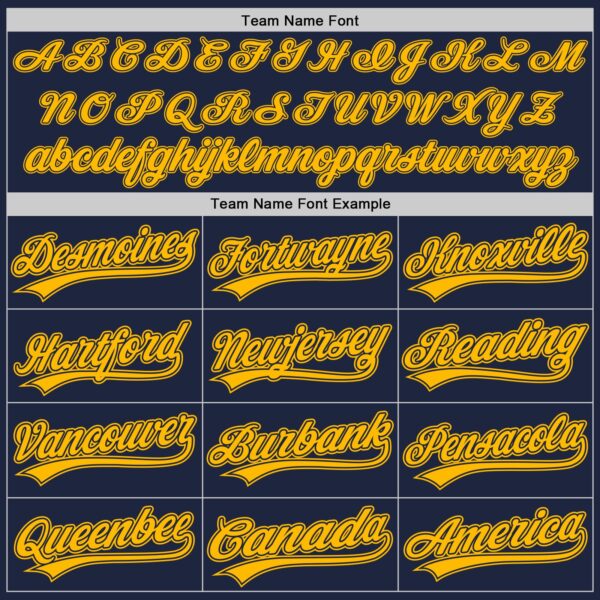 Custom Navy Gold Authentic Baseball Jersey