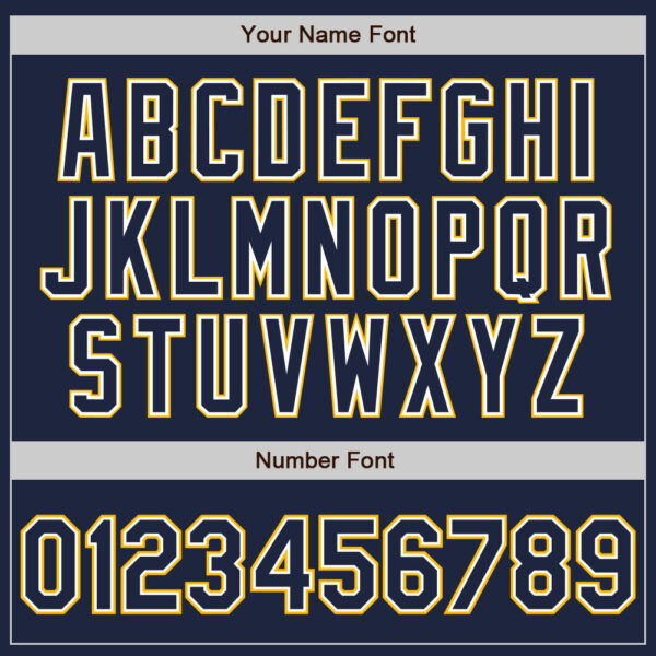 Custom Navy White-Gold Authentic Baseball Jersey