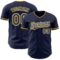 Custom Navy White-Gold Authentic Baseball Jersey