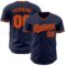 Custom Navy Orange Authentic Baseball Jersey