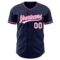 Custom Navy White-Pink Authentic Baseball Jersey