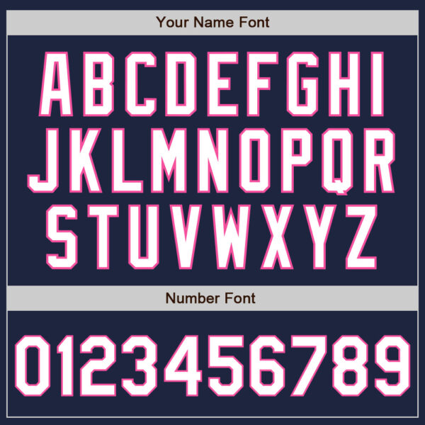 Custom Navy White-Pink Authentic Baseball Jersey