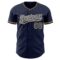 Custom Navy White-Old Gold Authentic Baseball Jersey