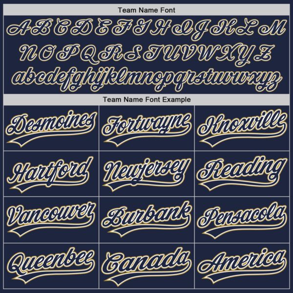 Custom Navy White-Old Gold Authentic Baseball Jersey