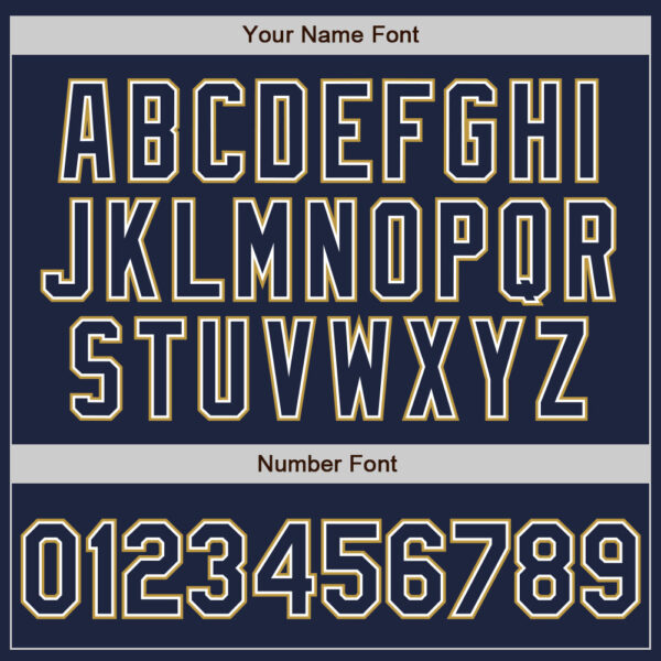 Custom Navy White-Old Gold Authentic Baseball Jersey