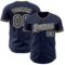 Custom Navy White-Old Gold Authentic Baseball Jersey