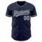 Custom Navy Gray Authentic Baseball Jersey