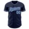 Custom Navy Light Blue Authentic Baseball Jersey
