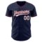 Custom Navy White-Crimson Authentic Baseball Jersey