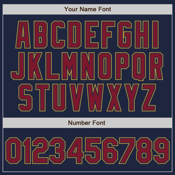 Custom Navy Crimson-Old Gold Authentic Baseball Jersey