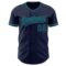 Custom Navy Teal Authentic Baseball Jersey