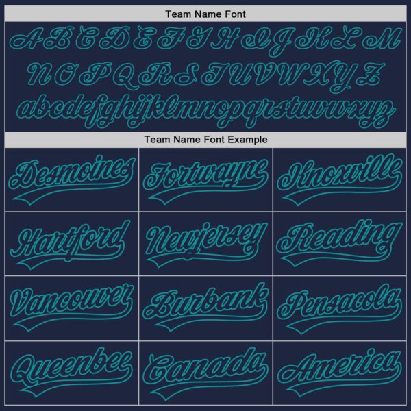 Custom Navy Teal Authentic Baseball Jersey