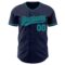 Custom Navy Teal Authentic Baseball Jersey