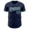 Custom Navy White-Teal Authentic Baseball Jersey