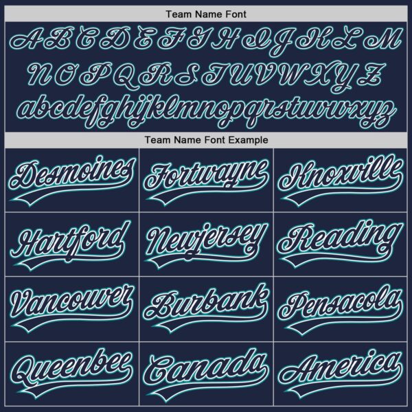Custom Navy White-Teal Authentic Baseball Jersey