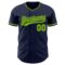 Custom Navy Neon Green Authentic Baseball Jersey
