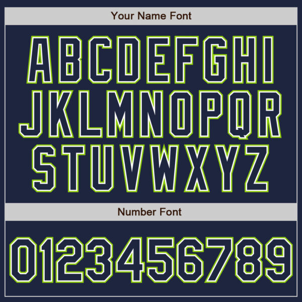 Custom Navy White-Neon Green Authentic Baseball Jersey