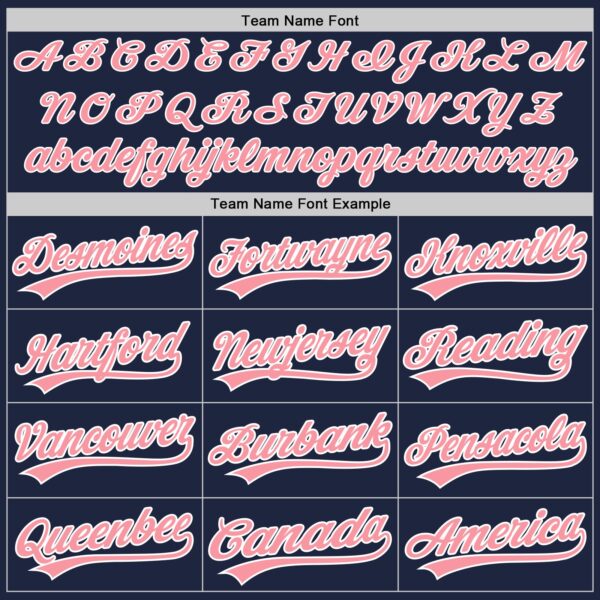 Custom Navy Medium Pink-White Authentic Baseball Jersey
