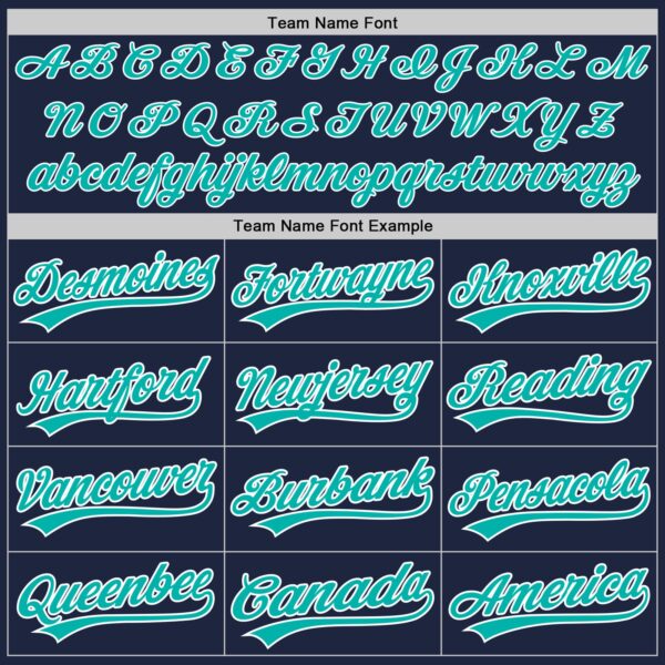 Custom Navy Aqua-White Authentic Baseball Jersey