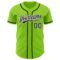 Custom Neon Green Black-White Authentic Baseball Jersey