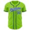 Custom Neon Green Royal-White Authentic Baseball Jersey