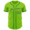 Custom Neon Green Kelly Green-Neon Yellow Authentic Baseball Jersey