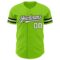 Custom Neon Green White-Black Authentic Baseball Jersey