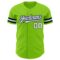 Custom Neon Green White-Navy Authentic Baseball Jersey