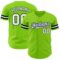 Custom Neon Green White-Navy Authentic Baseball Jersey