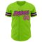 Custom Neon Green Pink-Navy Authentic Baseball Jersey