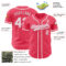 Custom Neon Pink White Authentic Baseball Jersey