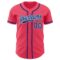 Custom Neon Pink Royal-White Authentic Baseball Jersey