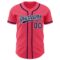 Custom Neon Pink Navy-White Authentic Baseball Jersey