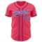 Custom Neon Pink Purple-White Authentic Baseball Jersey