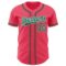 Custom Neon Pink Kelly Green-White Authentic Baseball Jersey