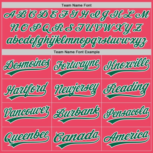 Custom Neon Pink Kelly Green-White Authentic Baseball Jersey