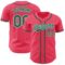Custom Neon Pink Kelly Green-White Authentic Baseball Jersey