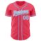 Custom Neon Pink Light Blue-White Authentic Baseball Jersey