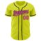 Custom Neon Yellow Pink-Black Authentic Baseball Jersey