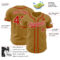 Custom Old Gold Red-White Authentic Baseball Jersey
