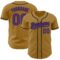 Custom Old Gold Purple-Black Authentic Baseball Jersey