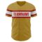 Custom Old Gold Red-White Authentic Baseball Jersey